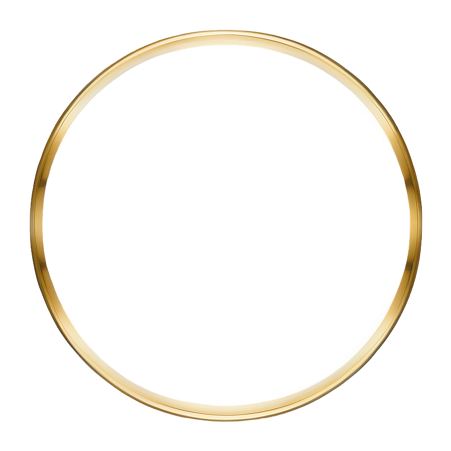 Sleek Gold Circle Frame Png 84