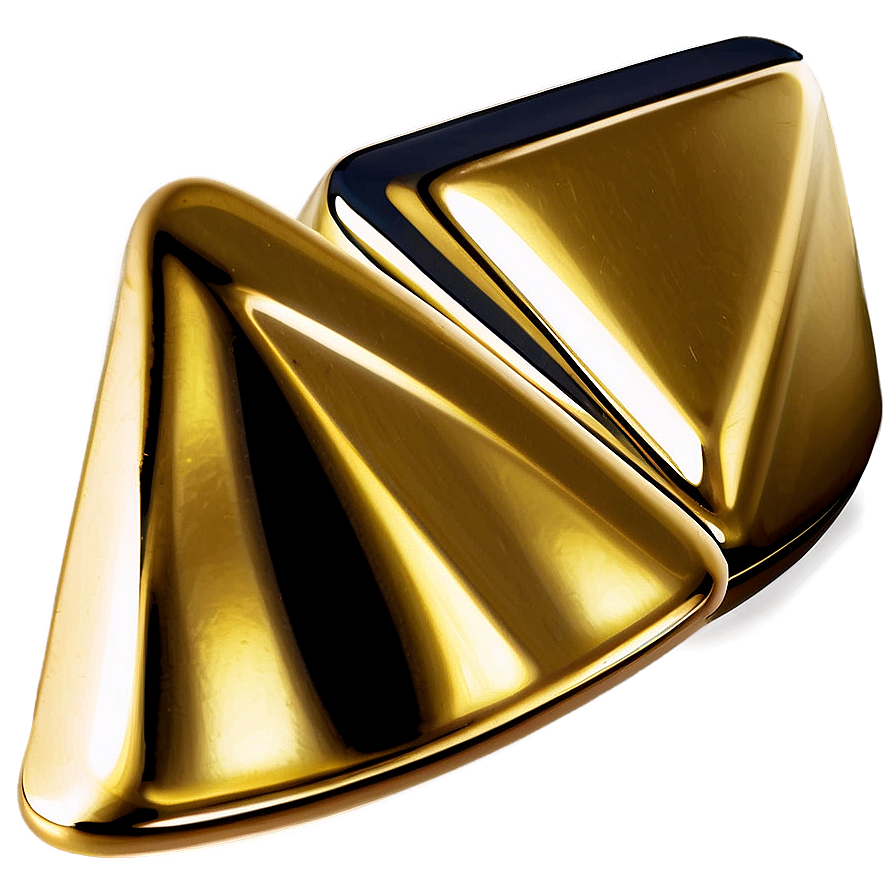 Sleek Gold Triangle Png 31