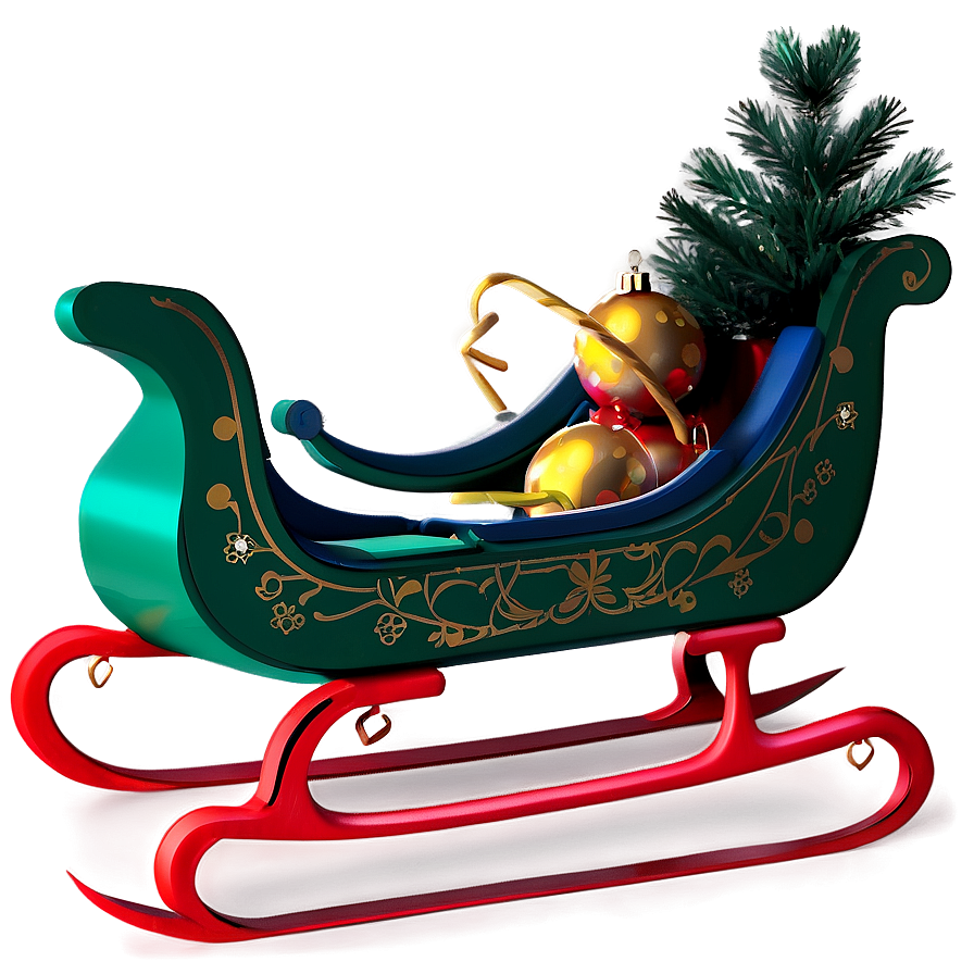 Sleek Modern Christmas Sleigh Png 06292024