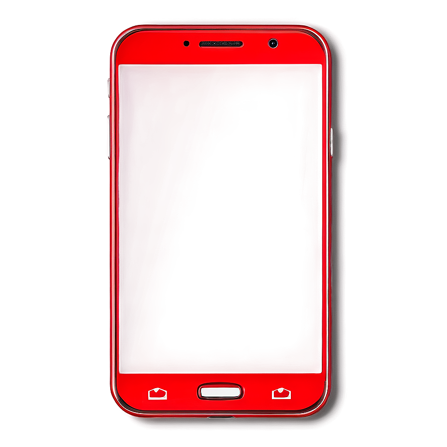 Sleek Red Smartphone Png 1