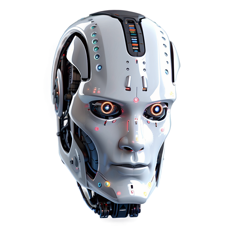 Sleek Robot Head Graphic PNG wol PNG image with a transparent background, free high-resolution download