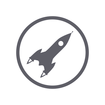 Sleek Rocket Icon Graphic