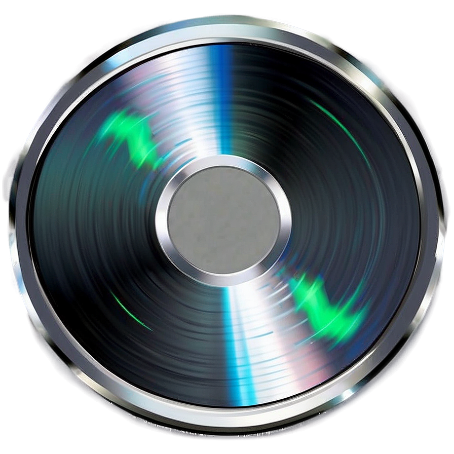 Sleek Silver Disc Png 7