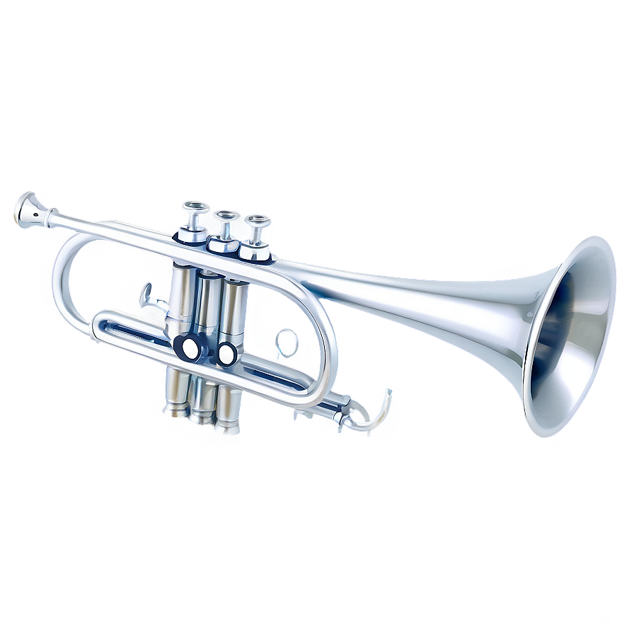 Sleek Silver Trumpet Png 05242024