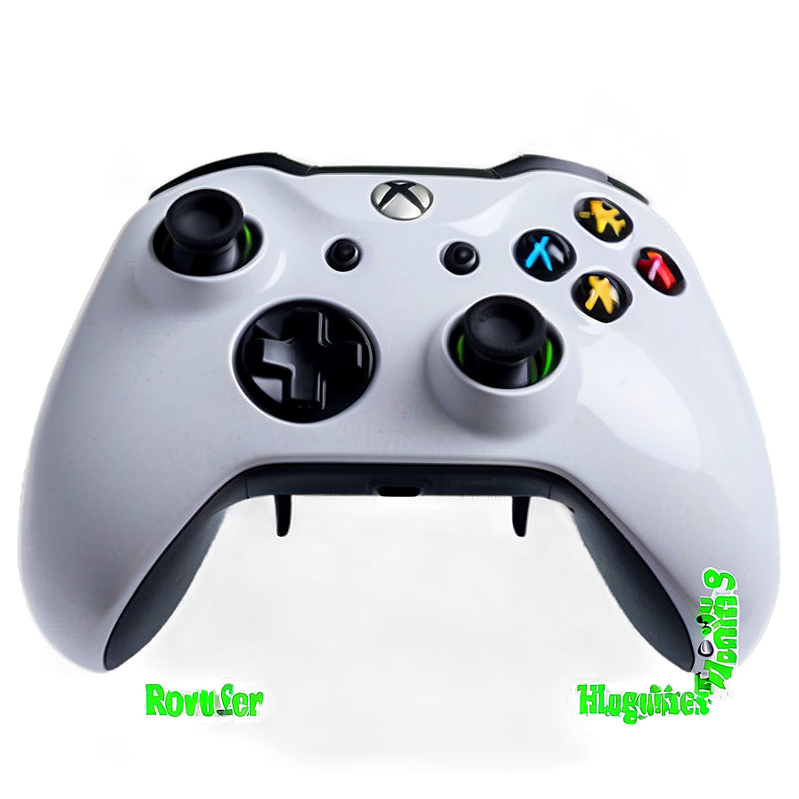 Sleek Xbox Controller White PNG veo PNG with transparent background