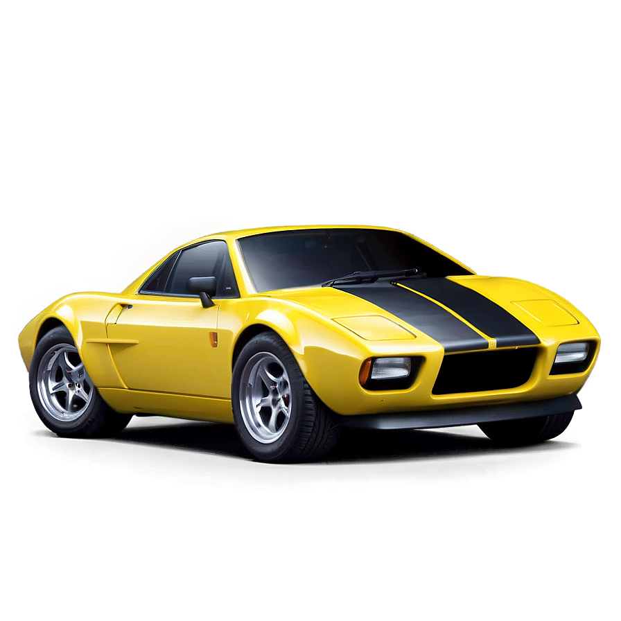 Sleek Yellow Sports Car Png 05062024