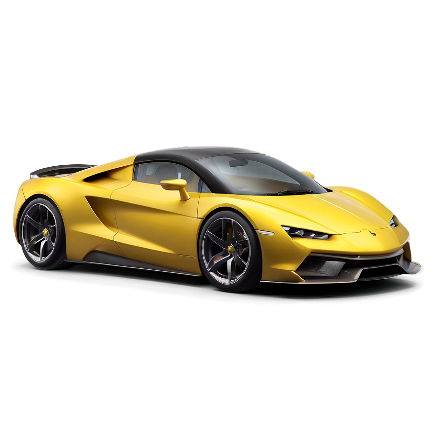 Sleek Yellow Sports Car Png Kst21