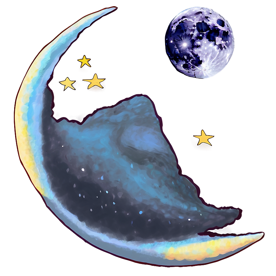 Sleep on Moon PNG ksr PNG with transparent background