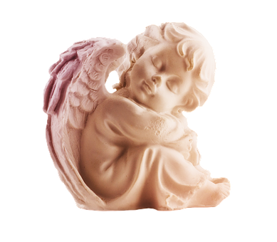 Sleeping Angel Sculpture PNG with transparent background