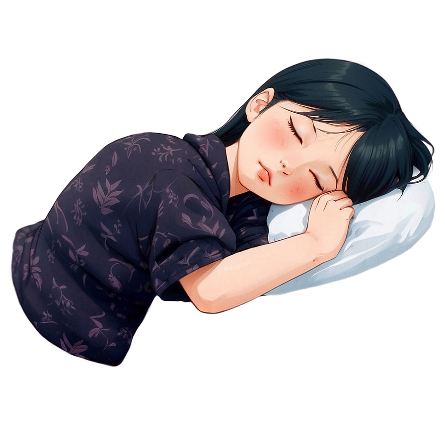 Sleeping Anime Character PNG fls PNG with transparent background