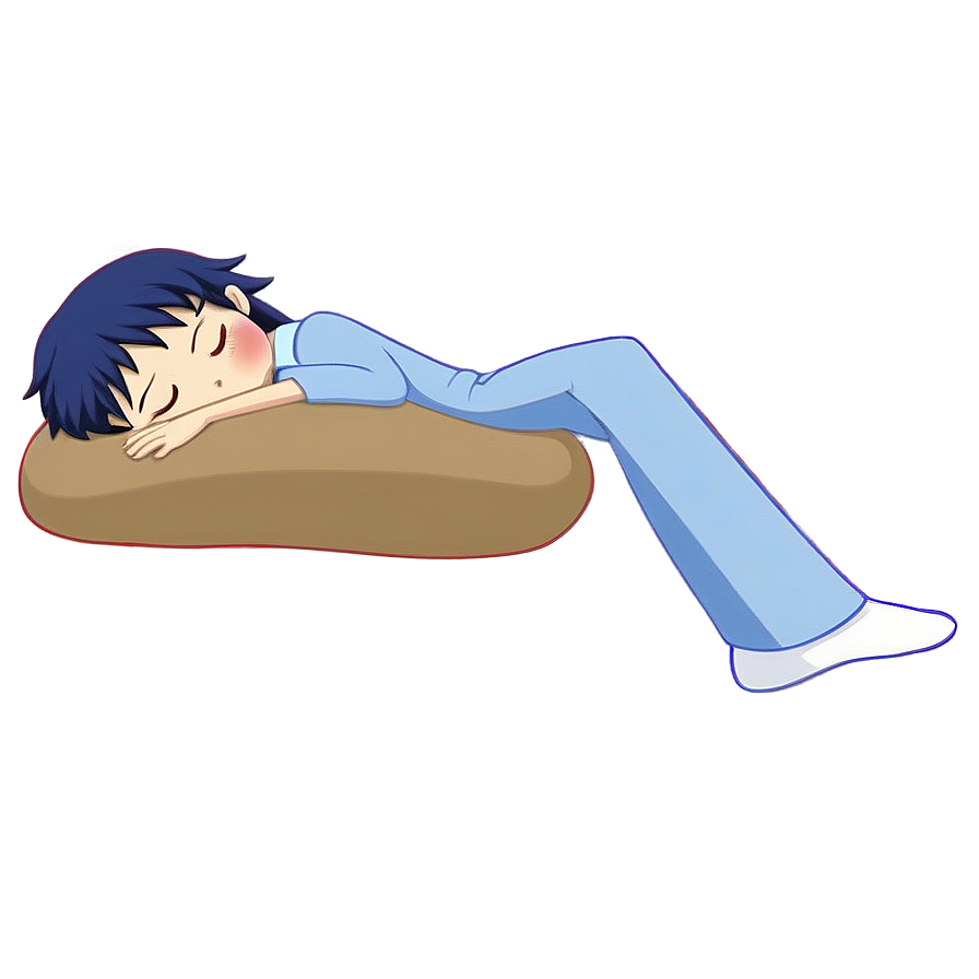 Sleeping Anime Character PNG foe PNG with transparent background