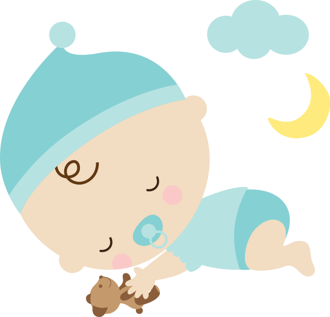 Sleeping Baby Cartoon PNG with transparent background
