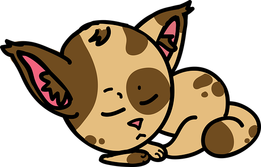 Sleeping Cartoon Cat