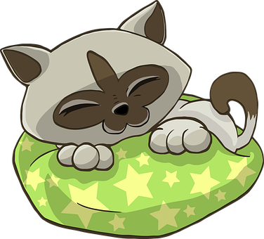 Sleeping Cartoon Caton Star Pillow