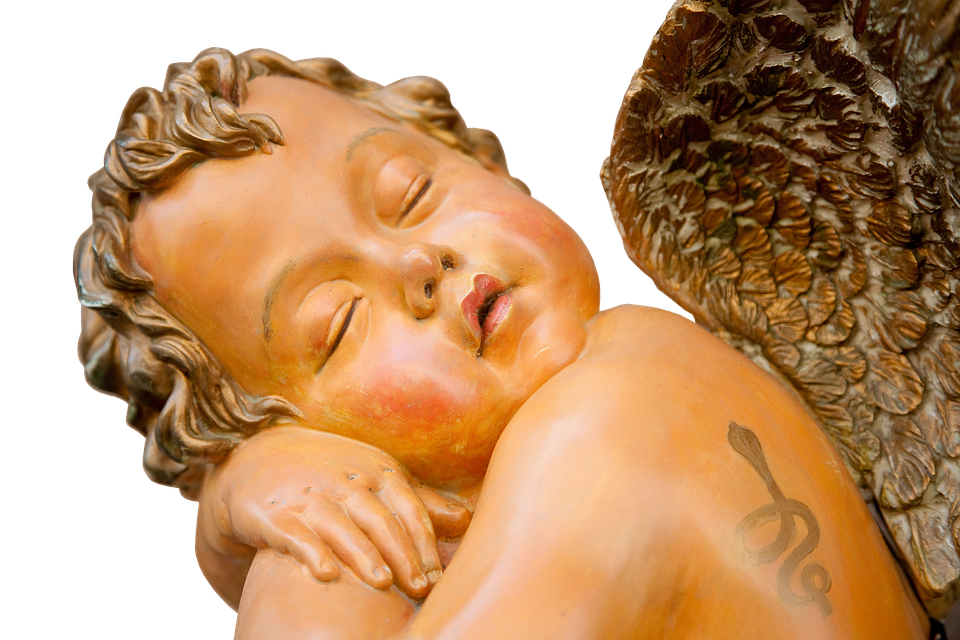 Sleeping Cherub Sculpture