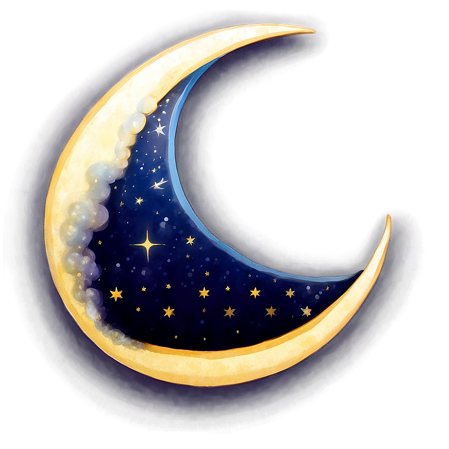 Sleeping Crescent Moon Png 06132024