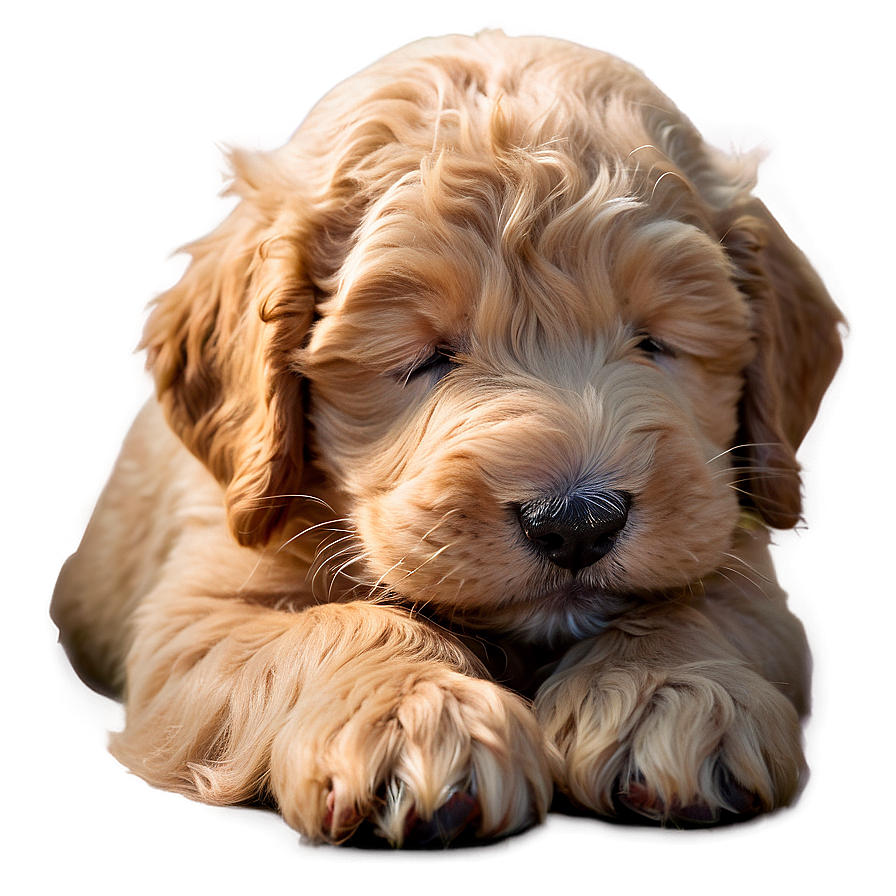 Sleeping Goldendoodle Puppy Png Udx