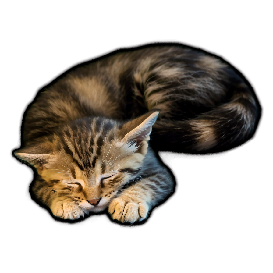 Sleeping Kitten PNG 05232024 PNG with transparent background