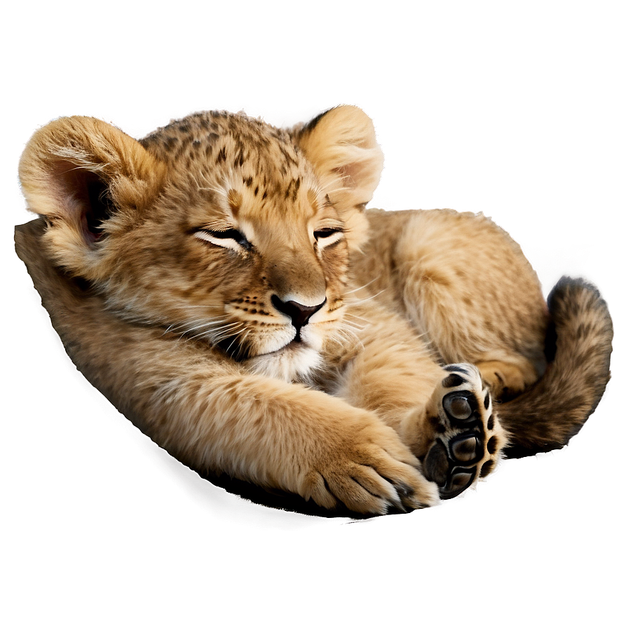 Sleeping Lion Cub PNG 83 PNG with transparent background