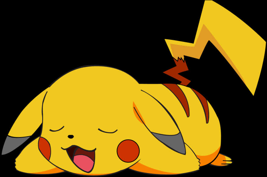 Sleeping Pikachu Illustration