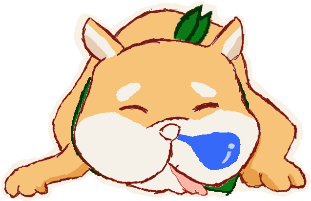 Sleeping Shiba Inu Cartoon