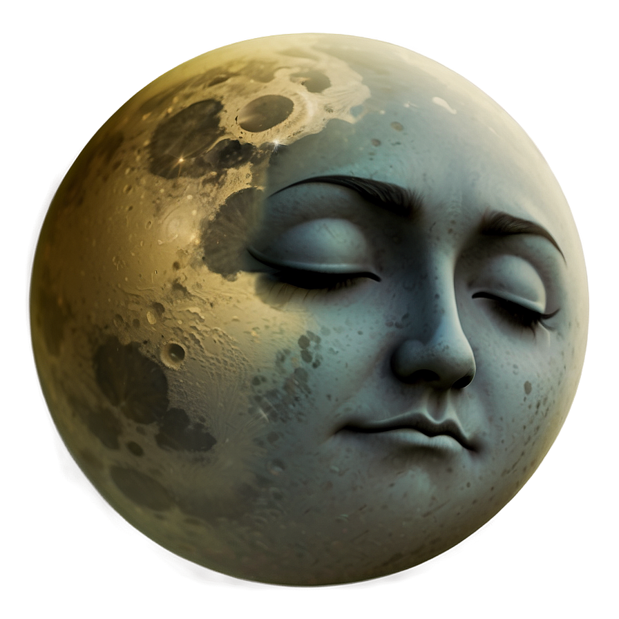 Sleepy Moon Emoji Png Qbk99