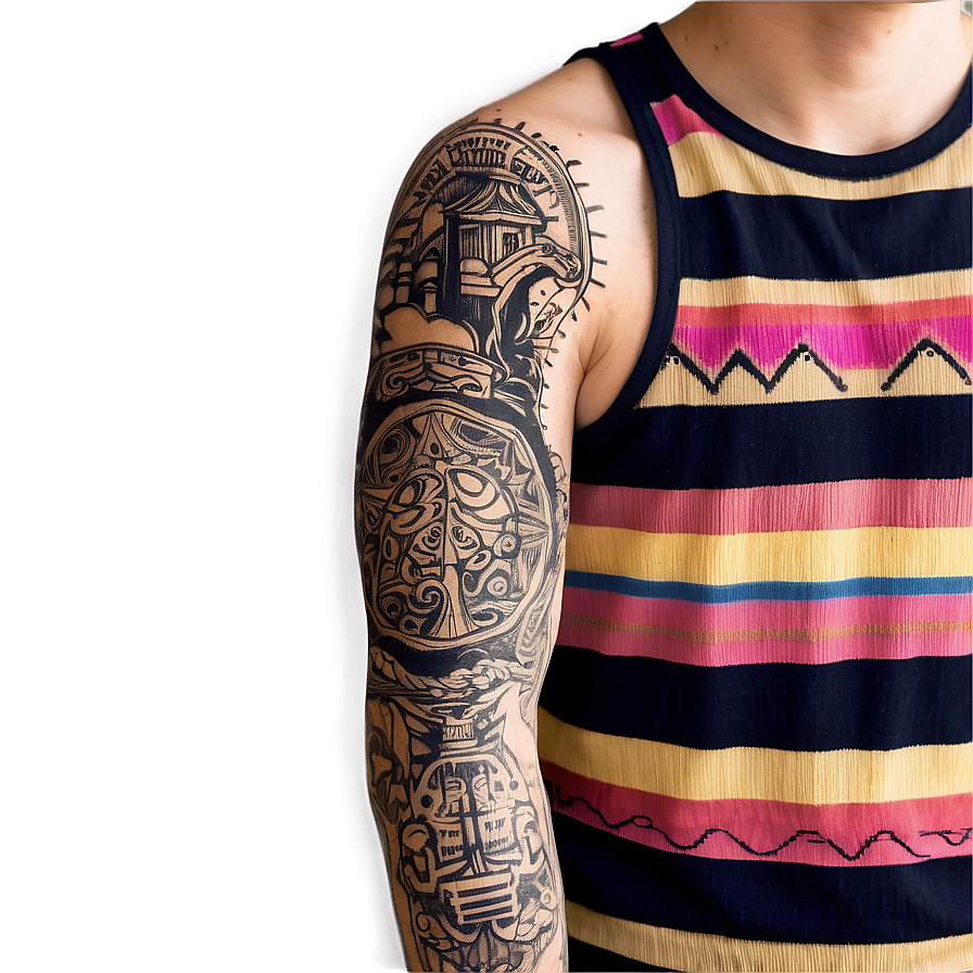 Sleeve Tattoo Outlines Png Kjj2