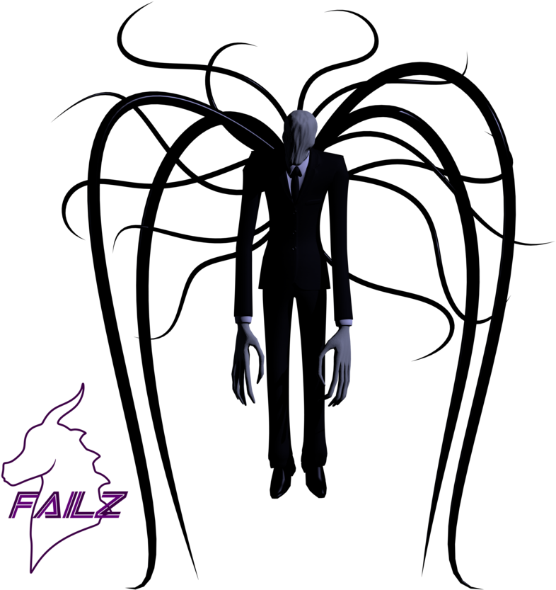 Line Art,head,black And White,line,coloring Art,fictional - Slender Man Png, Transparent Png PNG with transparent background
