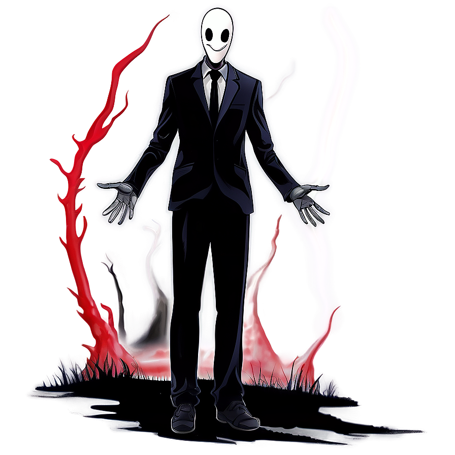 Slender Man Illustration Png Oof7