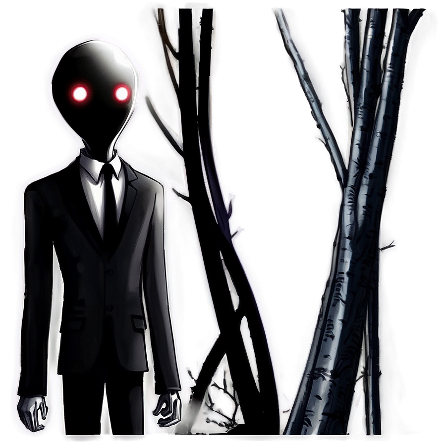 Slender Man Illustration Png Xbu4