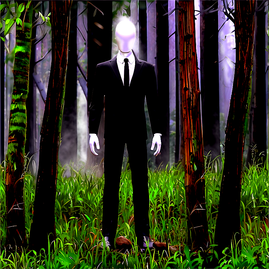 Slender Man in Forest PNG 05252024 PNG with transparent background