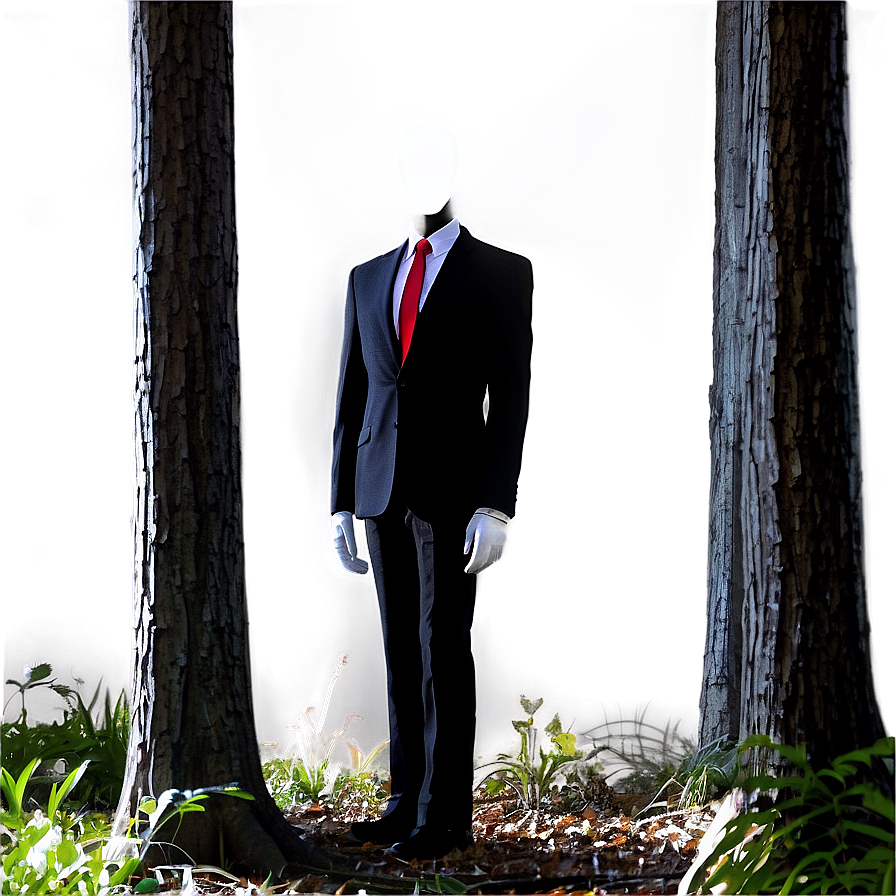 Slender Man in Forest PNG 05252024 PNG with transparent background