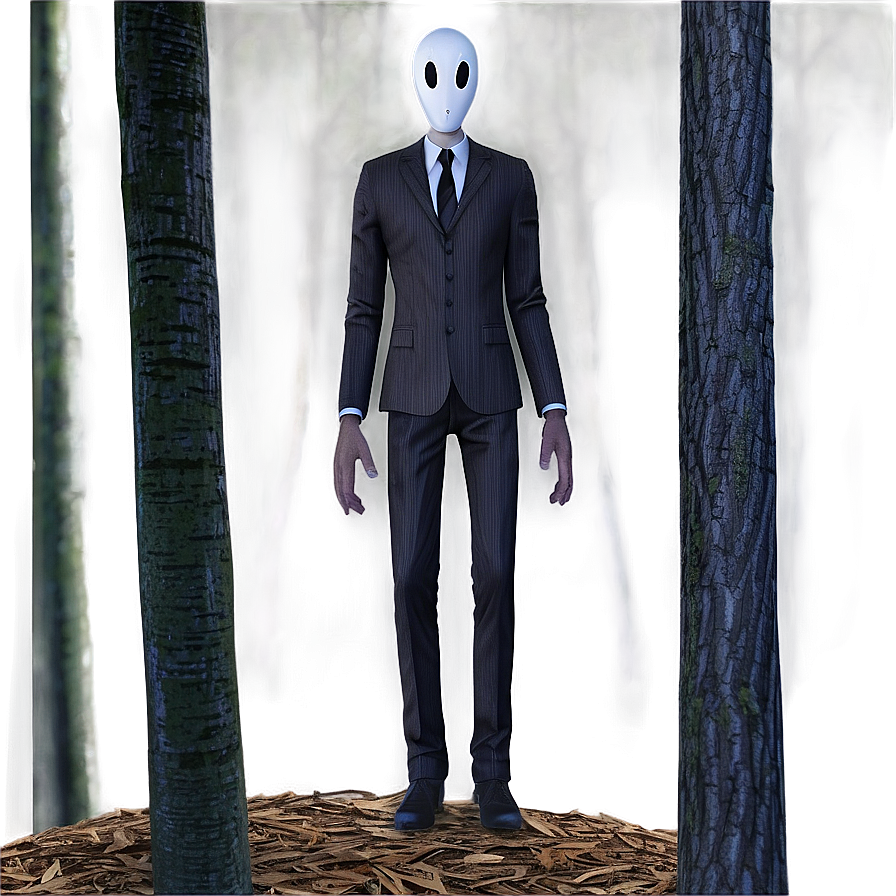 Slender Man in Forest PNG kfk83 PNG with transparent background