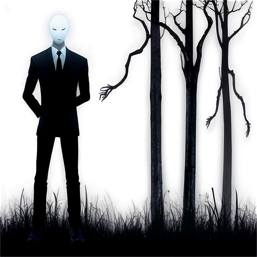 Slender Man Night Scene Png Vhw77