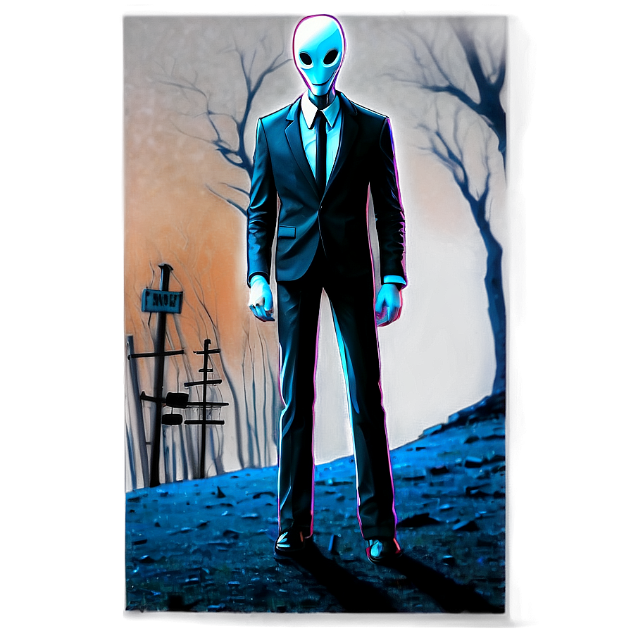 Slender Man Night Scene Png Xln75