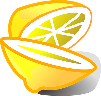 Sliced Lemon Graphic PNG with transparent background