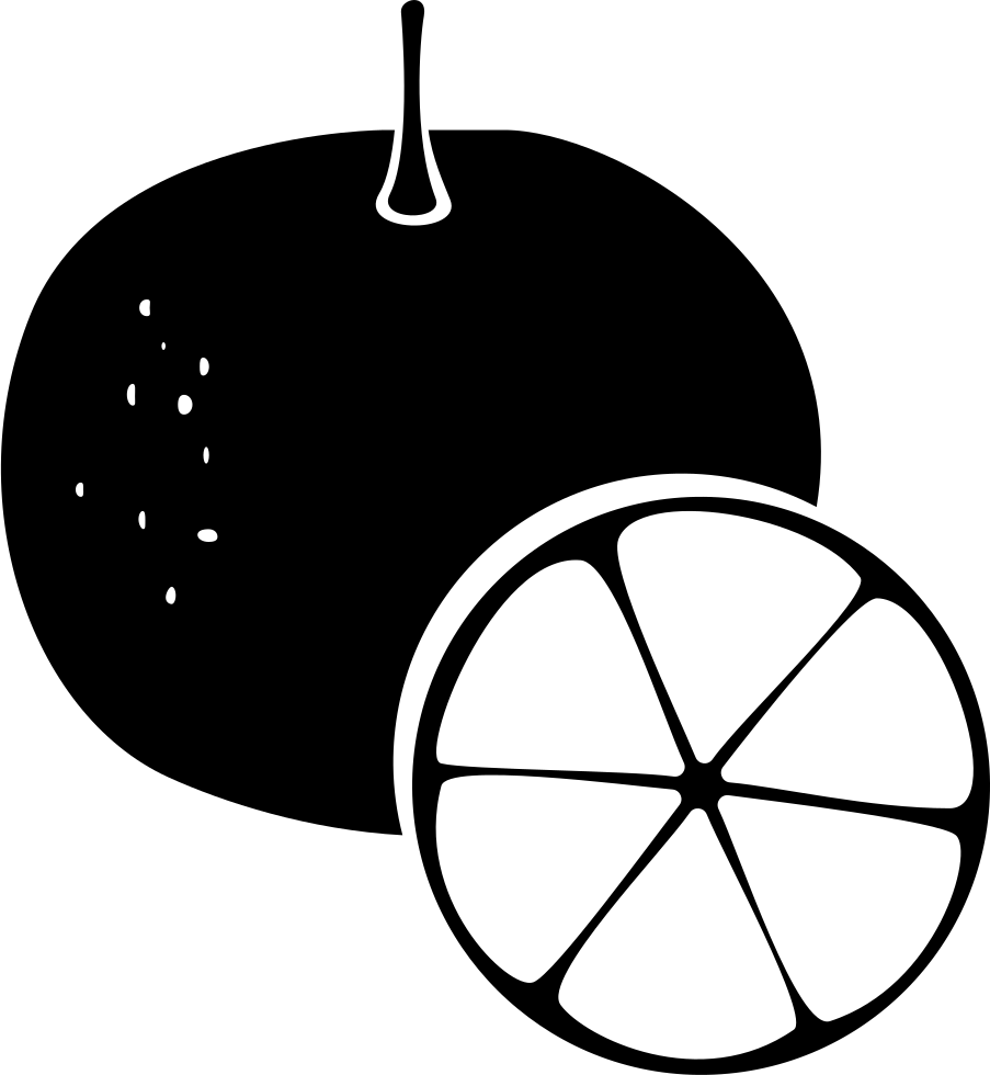 Sliced Mandarin Outline