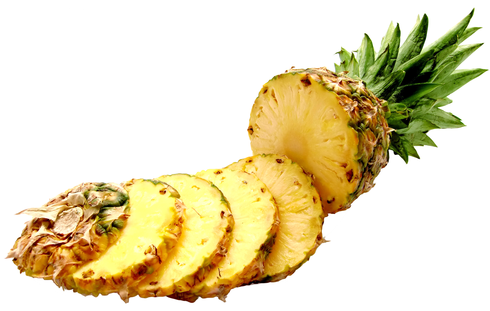 Sliced Pineapple Transparent Background PNG with transparent background