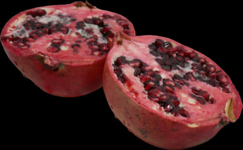 Sliced Pomegranate Fruit PNG with transparent background