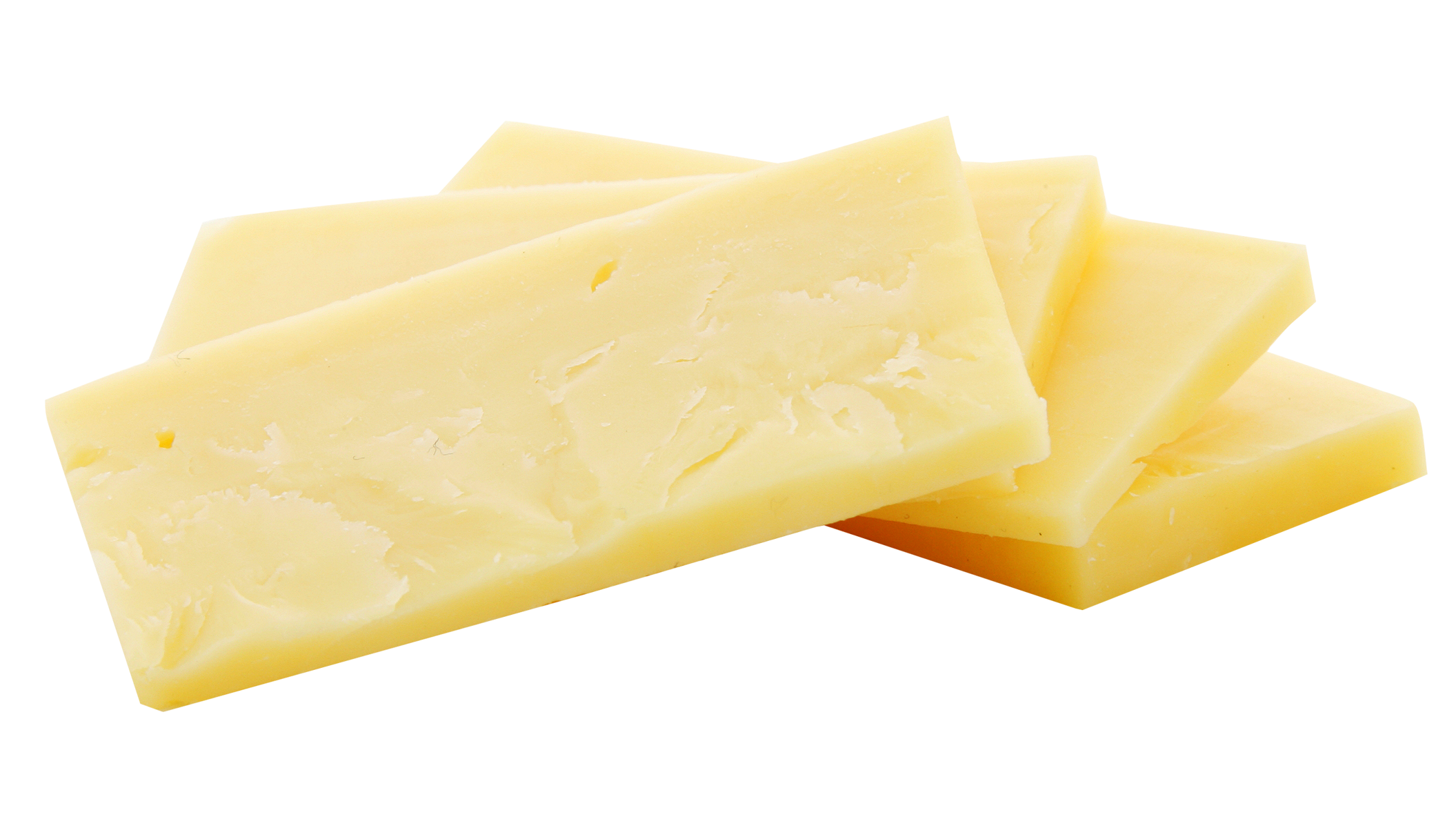 Sliced Semi Hard Cheese Stack PNG with transparent background