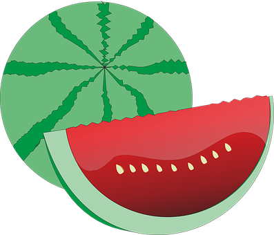 Sliced Watermelon Graphic PNG with transparent background