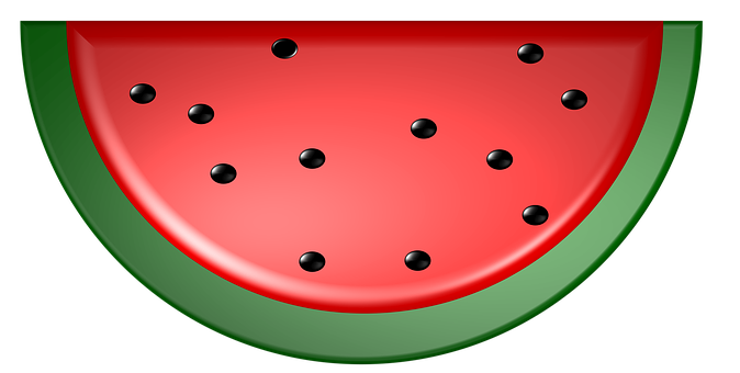 Sliced Watermelon Illustration PNG with transparent background