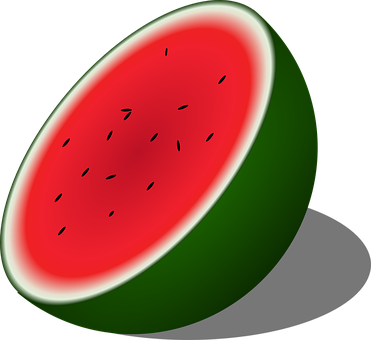Sliced Watermelon Illustration PNG with transparent background