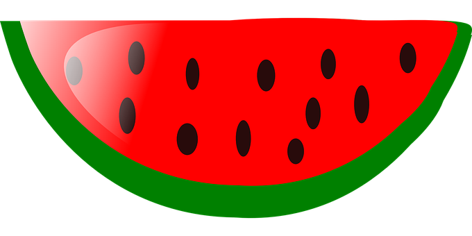 Sliced Watermelon Illustration 680x340 PNG image with a transparent background, free high-resolution download