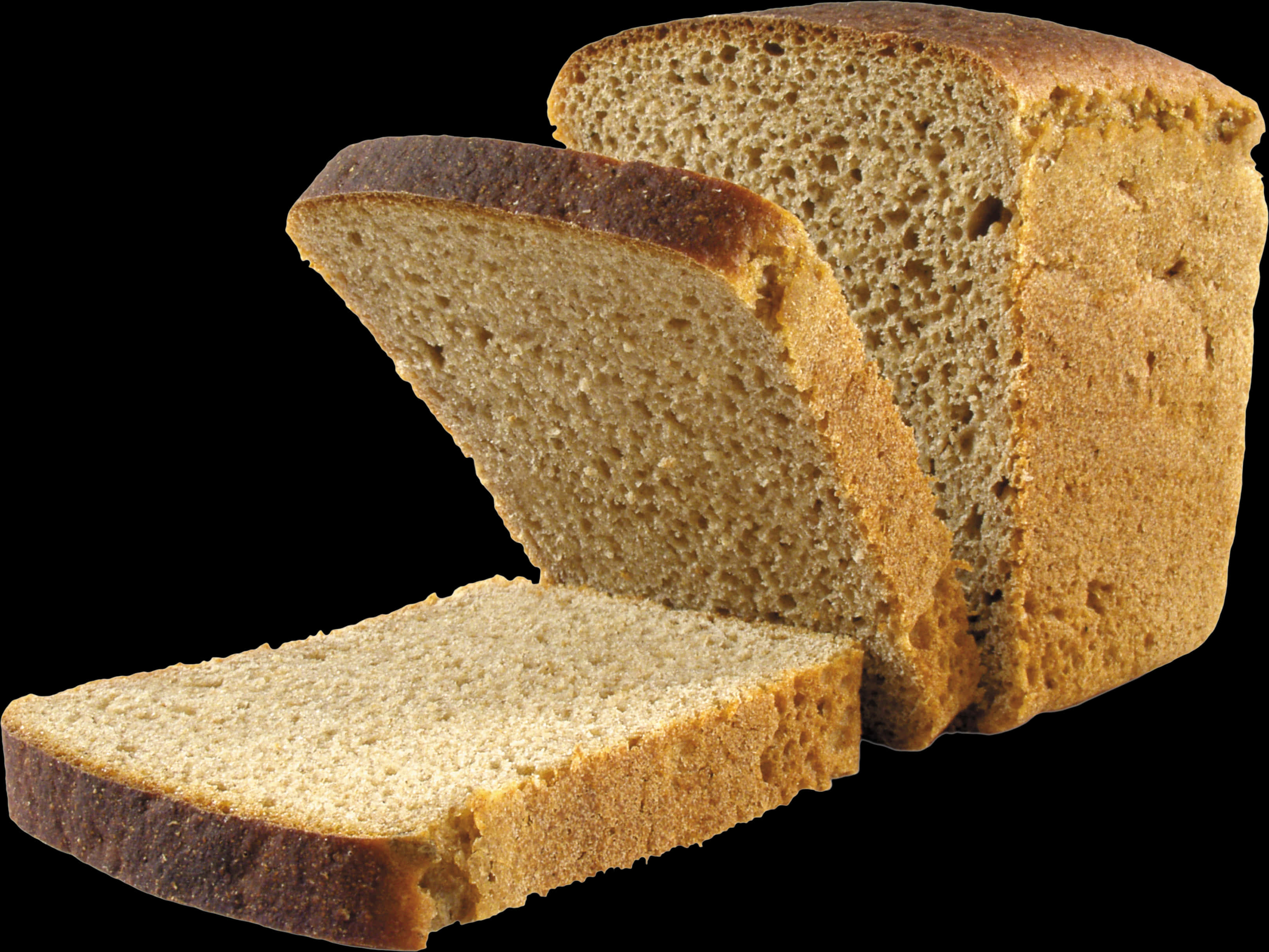Sliced Wheat Bread Loaf PNG with transparent background