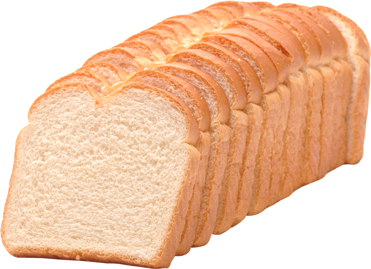 Sliced White Bread Loaf PNG with transparent background