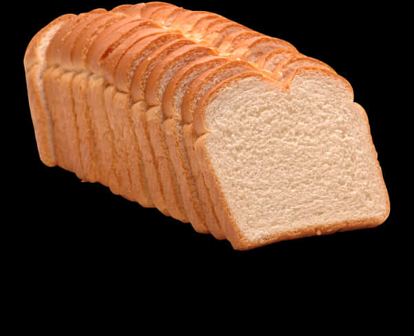 Sliced White Bread Loaf PNG with transparent background