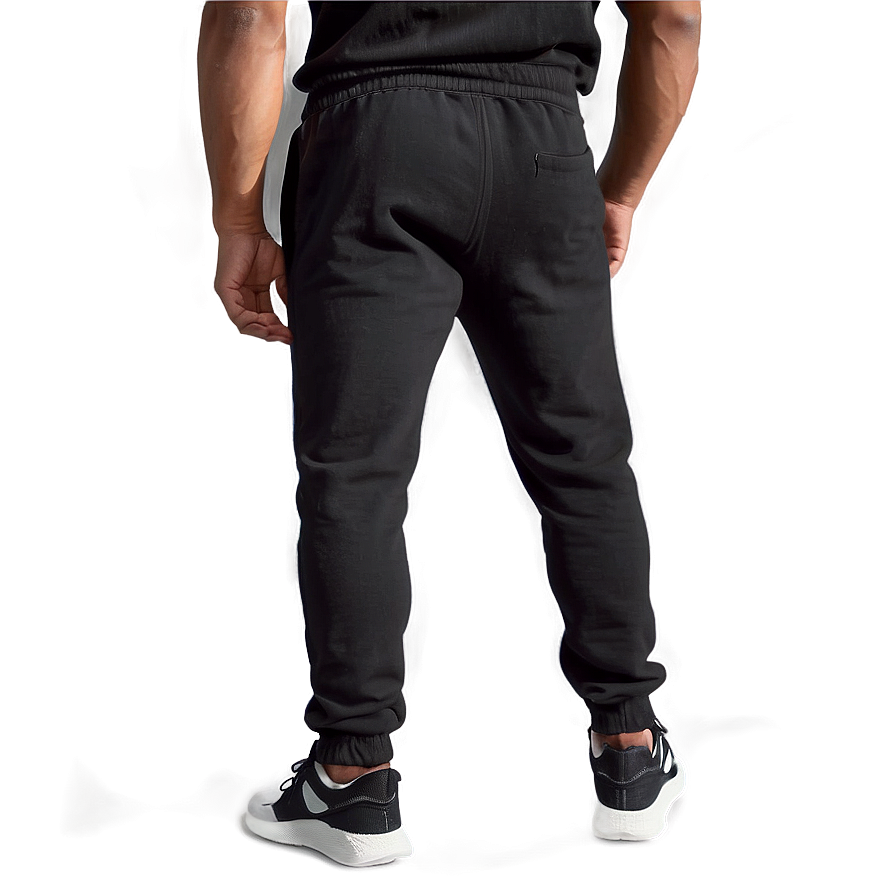 Slim Fit Black Sweatpants Png 06132024