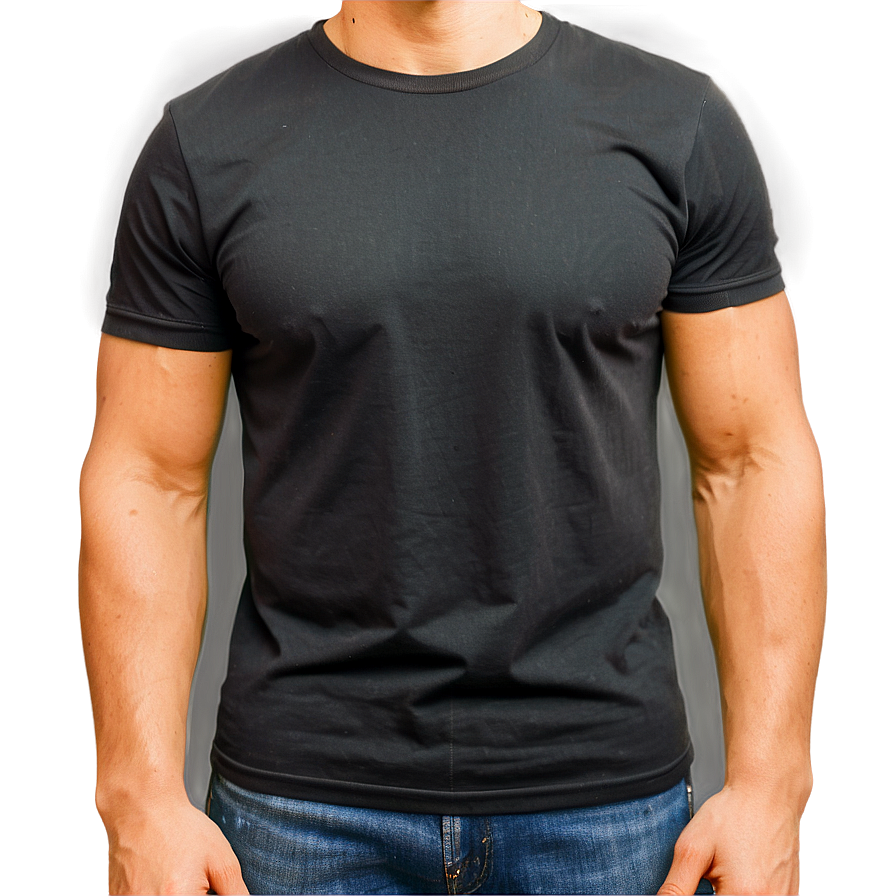 Slim Fit Black T Shirt Png 05252024