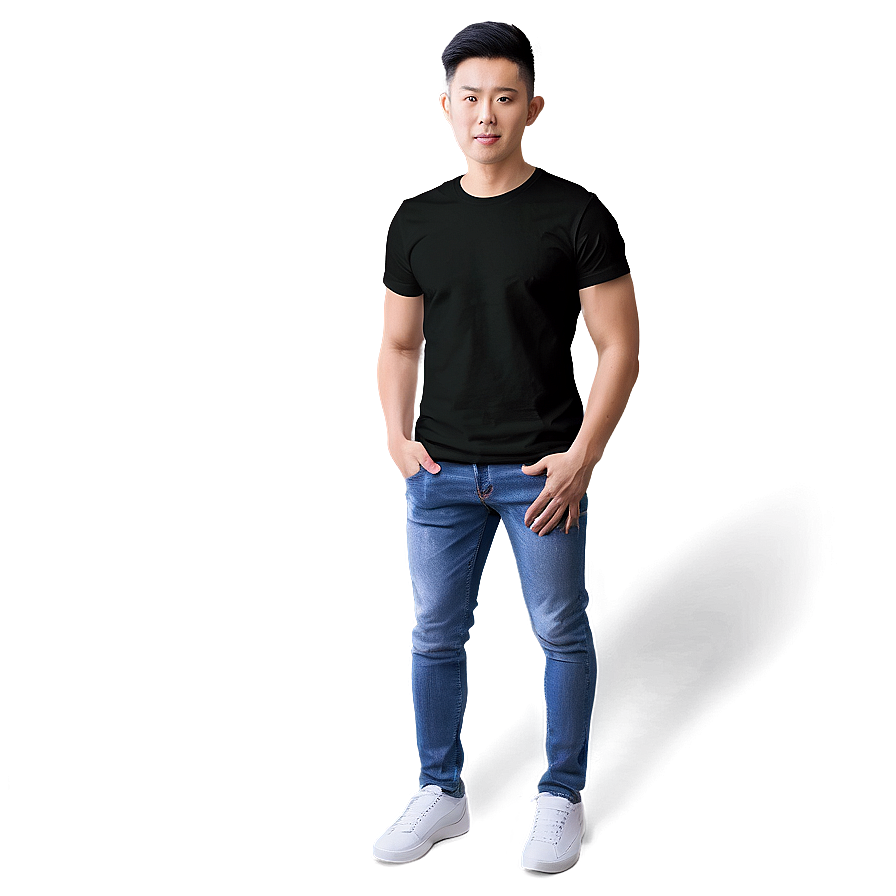 Slim Fit Black T Shirt Png Xam27